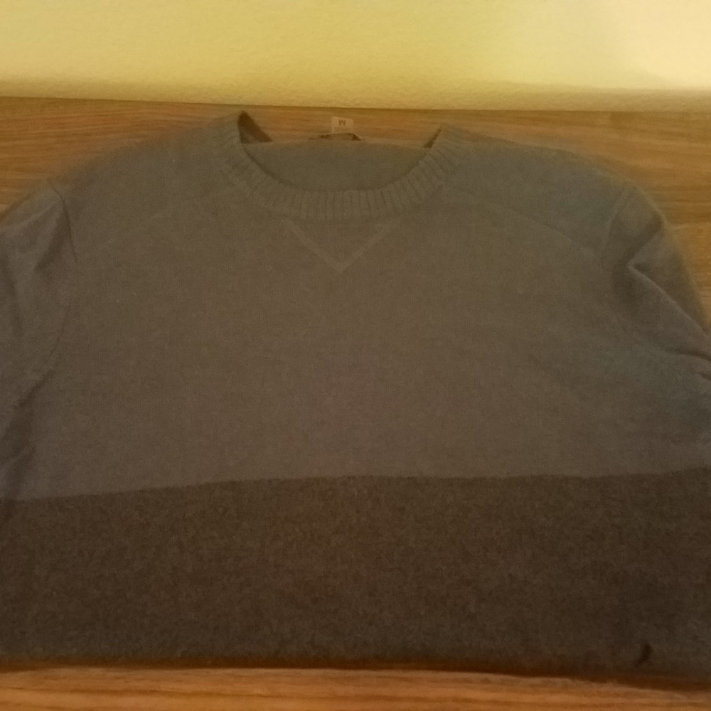 smartwool blue colorblock wool sweater size M